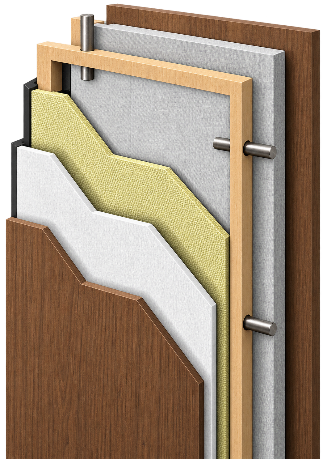 Garrison Commercial Grade Security Door reinforced layered construction cutaway